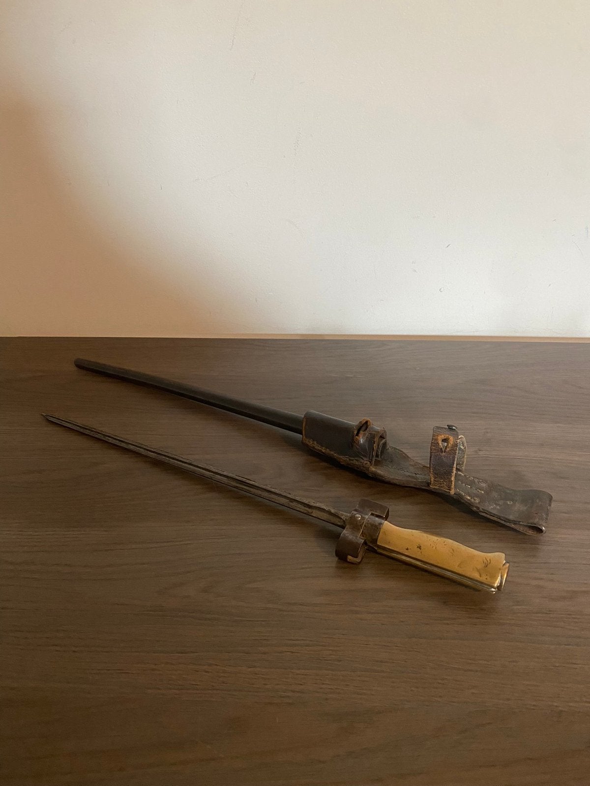 Authentieke Franse Lebel Bajonet 1866/15 WOI 1914-1918, Verzamelen, Militaria | Algemeen, Ophalen of Verzenden, Landmacht, Mes of Dolk