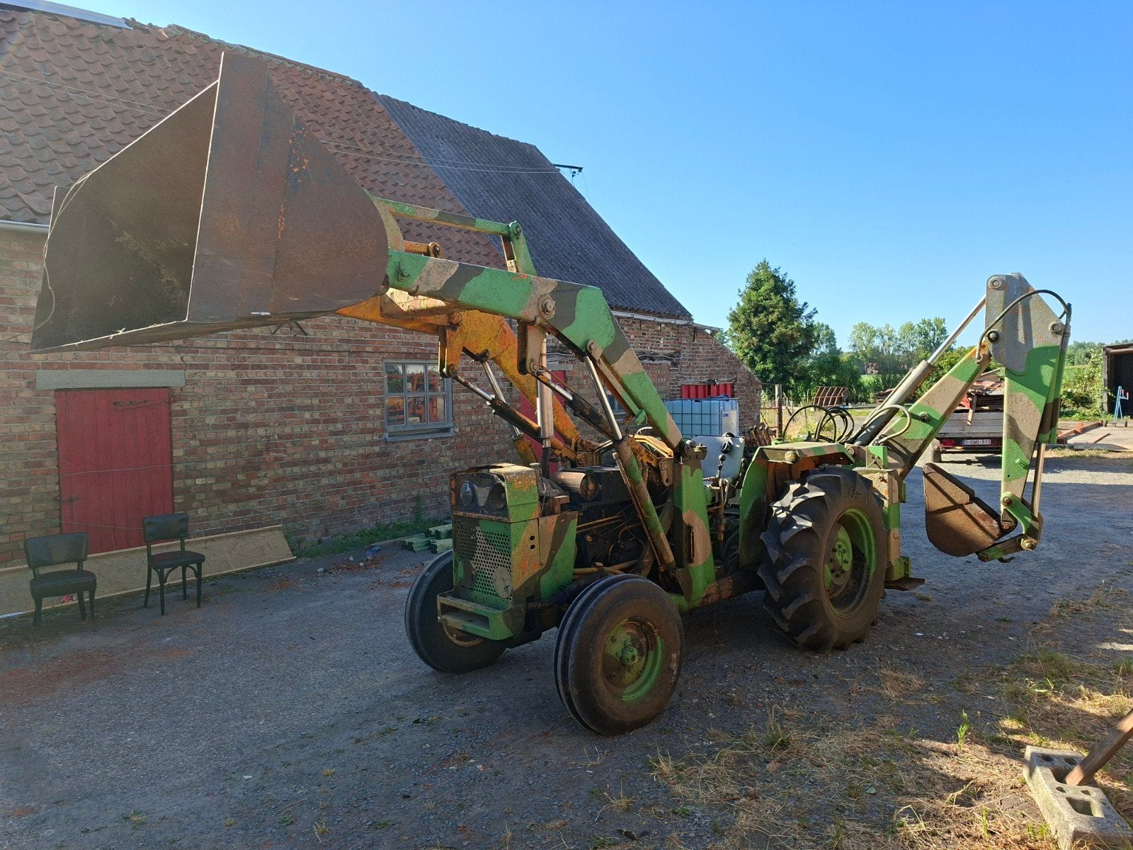 Massey Ferguson graaf-laadcombinatie, Ophalen, Gebruikt, Tot 80 Pk, Massey Ferguson