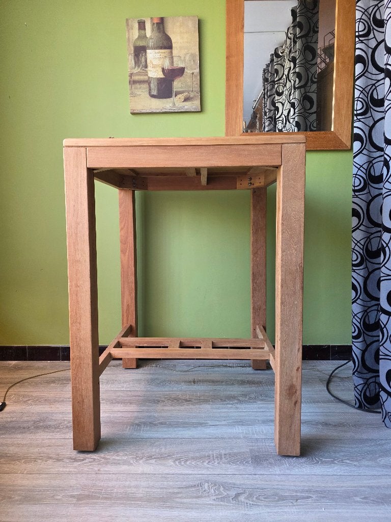 Table de bar en teck, Jardin & Terrasse, Enlèvement, Neuf, Carré, Bois de teck