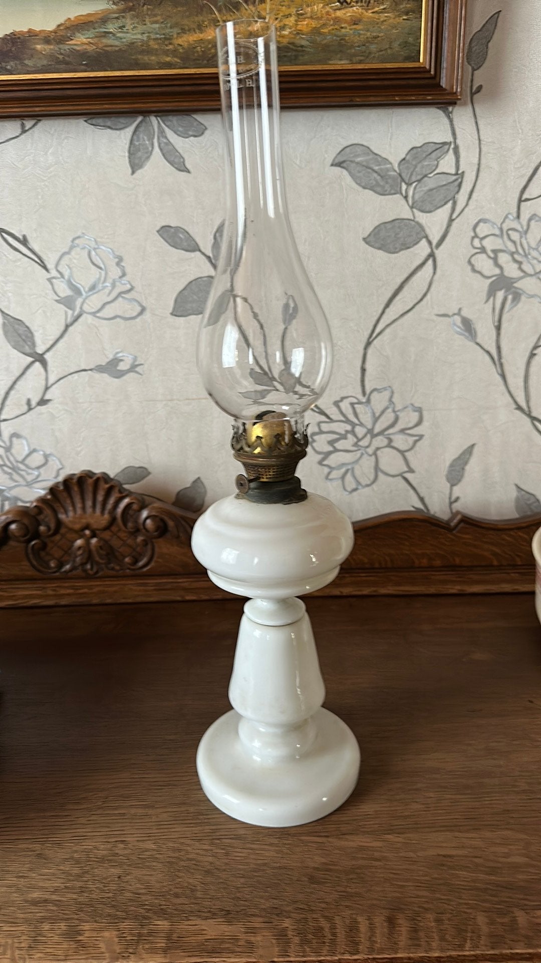 Lampe antique hauteur 55cm, Enlèvement