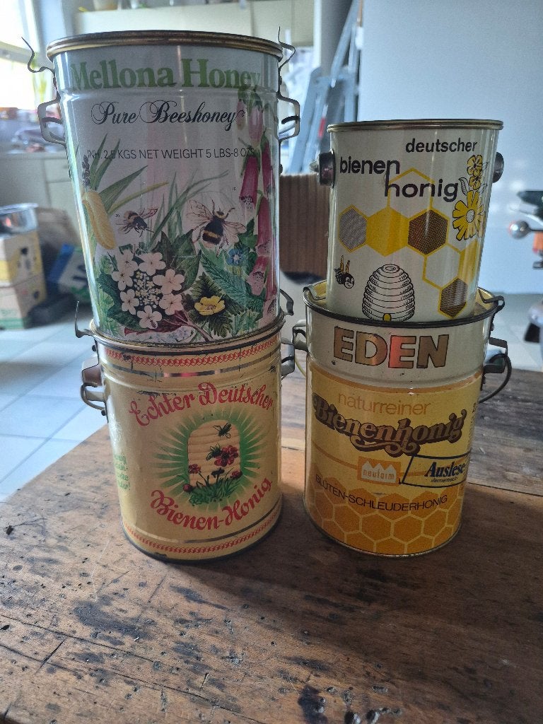 Oude honing blikken jaren 1950 a 1970, Enlèvement ou Envoi, Utilisé, Autre