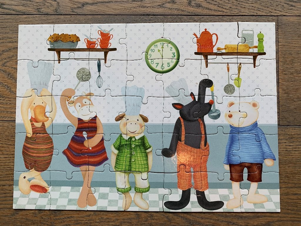 kinderpuzzel - Merk: Moulin Roty – 35 stukjes, Ophalen of Verzenden, 10 tot 50 stukjes, Zo goed als nieuw, 2 tot 4 jaar