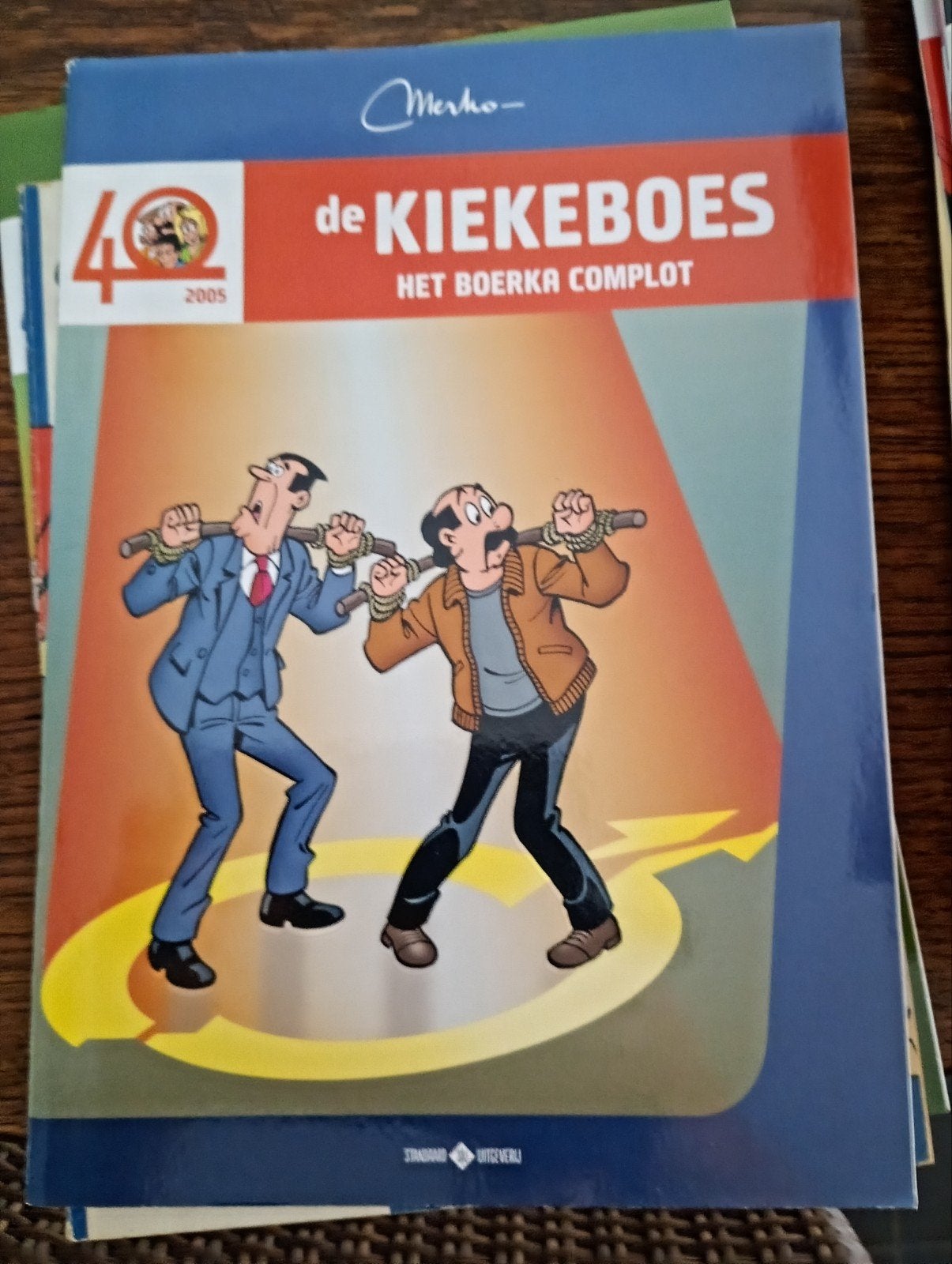 De kiekeboes, Het boerka complot, Boeken, Ophalen