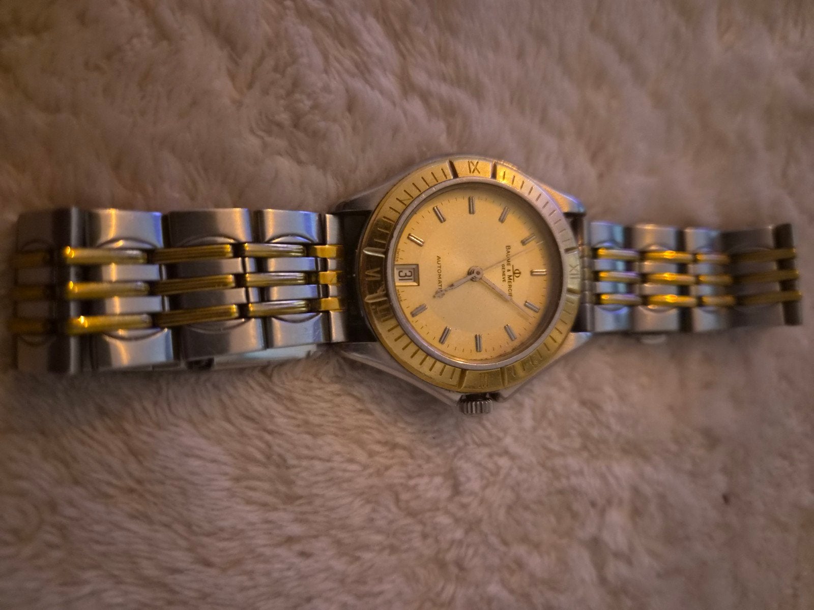 magnifique montre homme baume et mercier montre suisse, Enlèvement ou Envoi, Or, Or