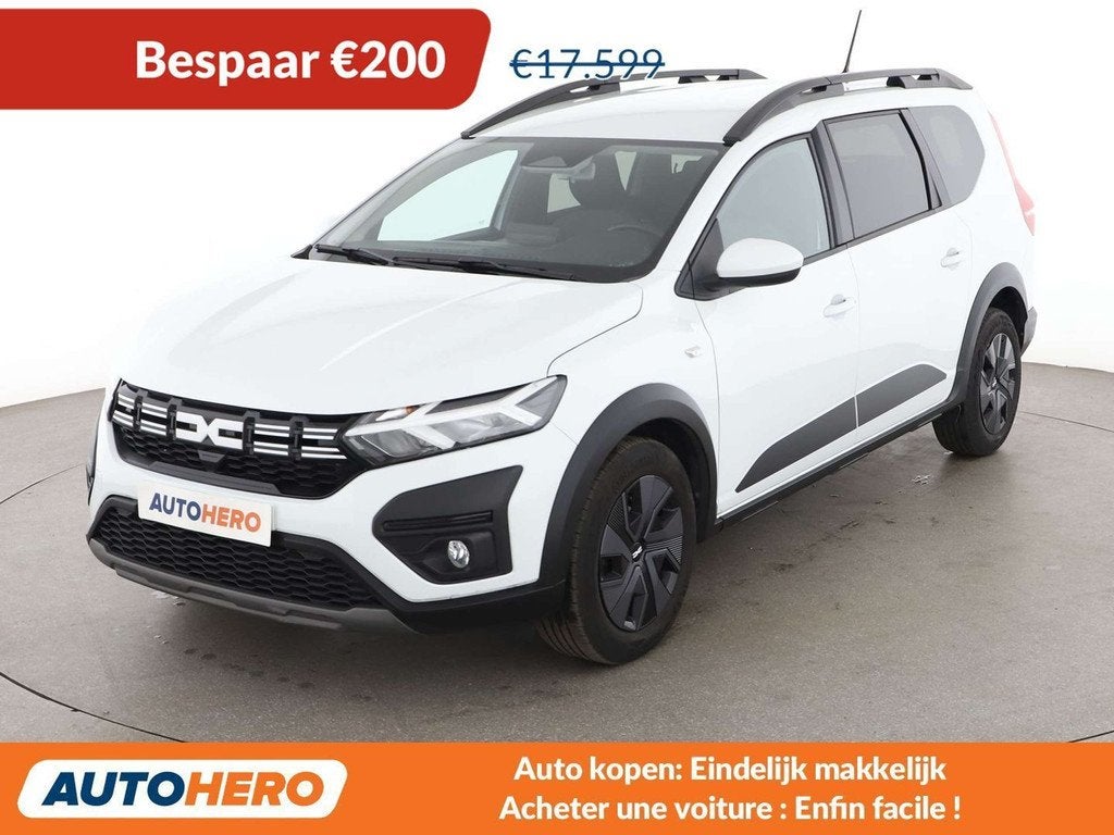 Dacia Jogger 1.0 TCe Expression (bj 2024), Auto's, Voorwielaandrijving, Stof, Gebruikt, Wit