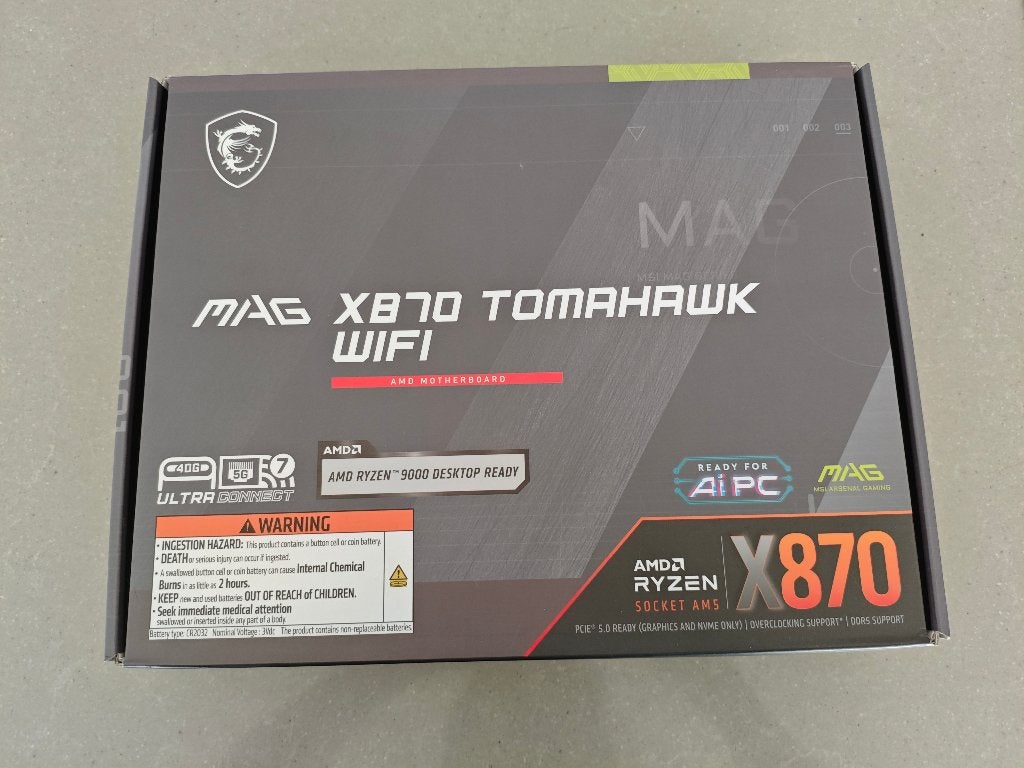 MSI x870 Tomahawk wifi AMD RYZEN, Informatique & Logiciels, Cartes mères, Enlèvement, Neuf, AMD, DDR5
