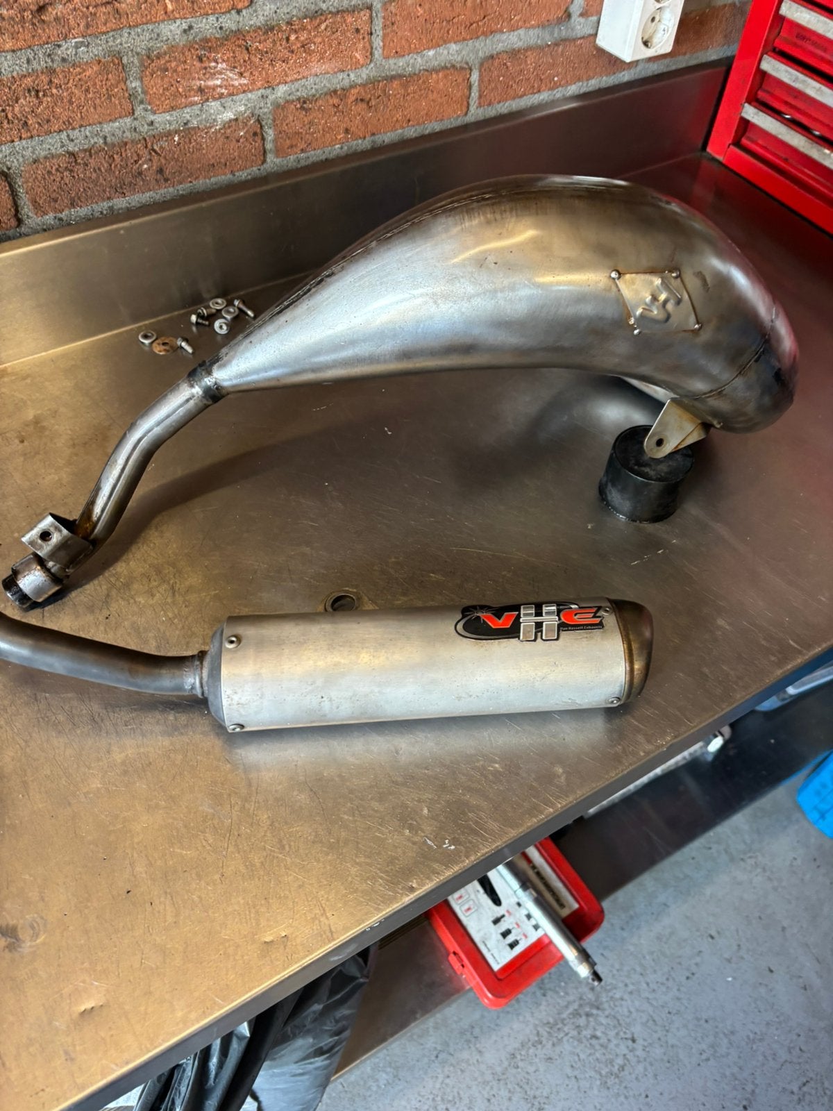 Honda cr 125 bj 2005/2007 vhm ,v force uitlaat, Fietsen en Brommers, Ophalen of Verzenden, Zo goed als nieuw