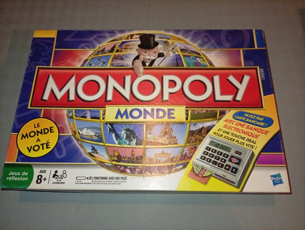 Monopoly monde électronique, Cinq joueurs ou plus, Enlèvement, Comme neuf, HASBRO