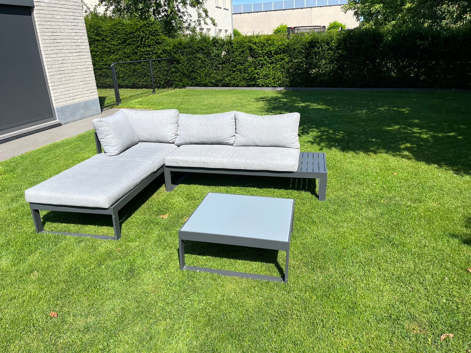 Lounge set Vinci  4 personen, antraciet grijs., Tuin en Terras, Ophalen, Zo goed als nieuw, Loungeset
