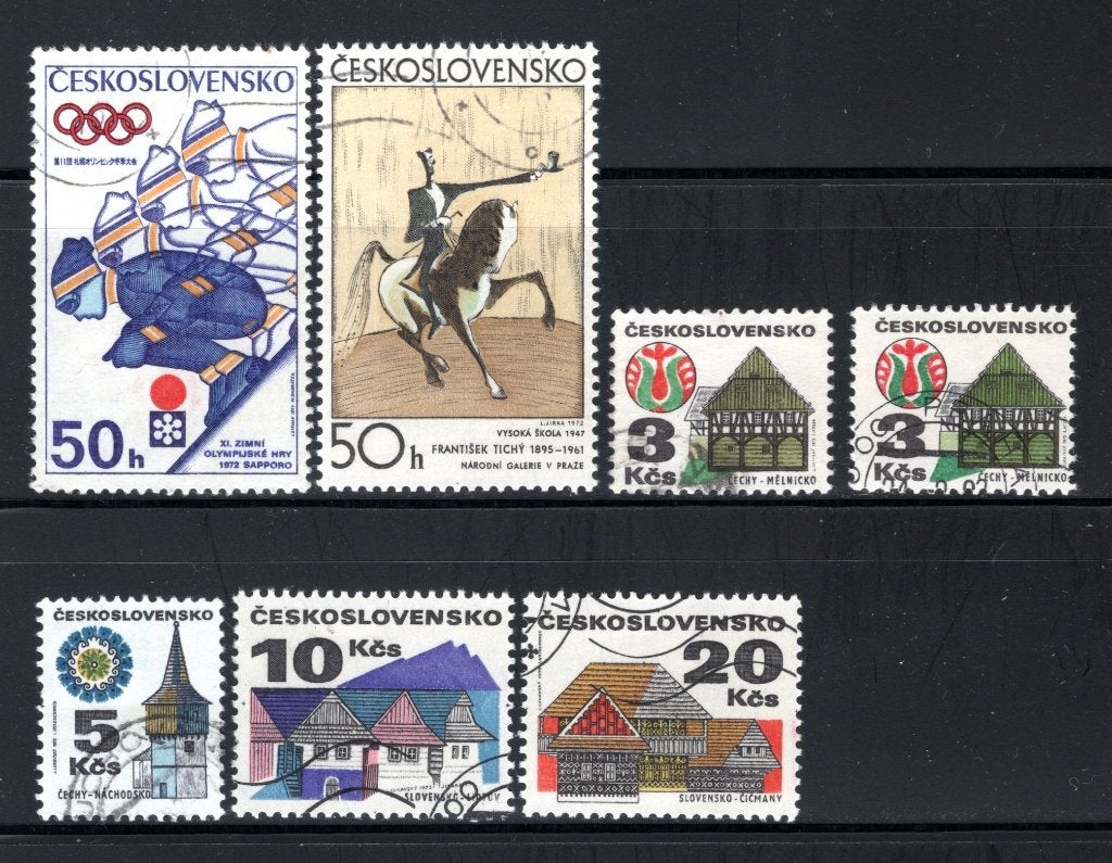 TCHÉCOSLOVAQUIE Année 1972 timbrée, Envoi, Autres pays, Affranchi