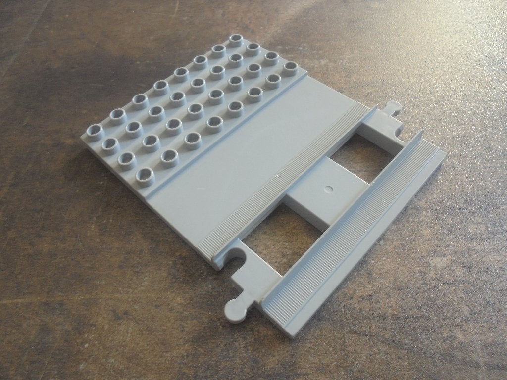 Lego Duplo Train Track Straight with 4x8 Plate (zie foto's), Enlèvement ou Envoi, Utilisé, Briques en vrac, Duplo
