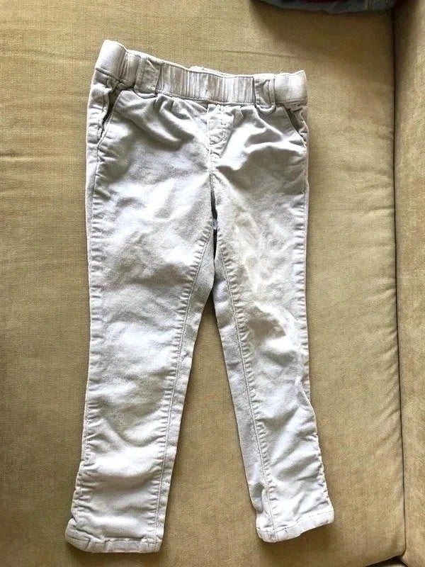 Pantalon en velours, bleu /gris, Cyrillus, 6 ans, Enlèvement ou Envoi, Utilisé, Pantalon