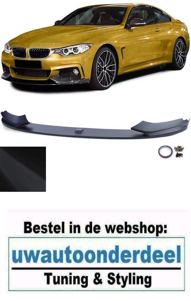 Cup Spoiler Mat Zwart Voor Bmw 4 Serie F32 F33 F36 M Pakket, Verzenden