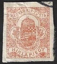 1 Postzegel Hongarije 1900 Wapenschild, Postzegels en Munten, Ophalen of Verzenden, Gestempeld