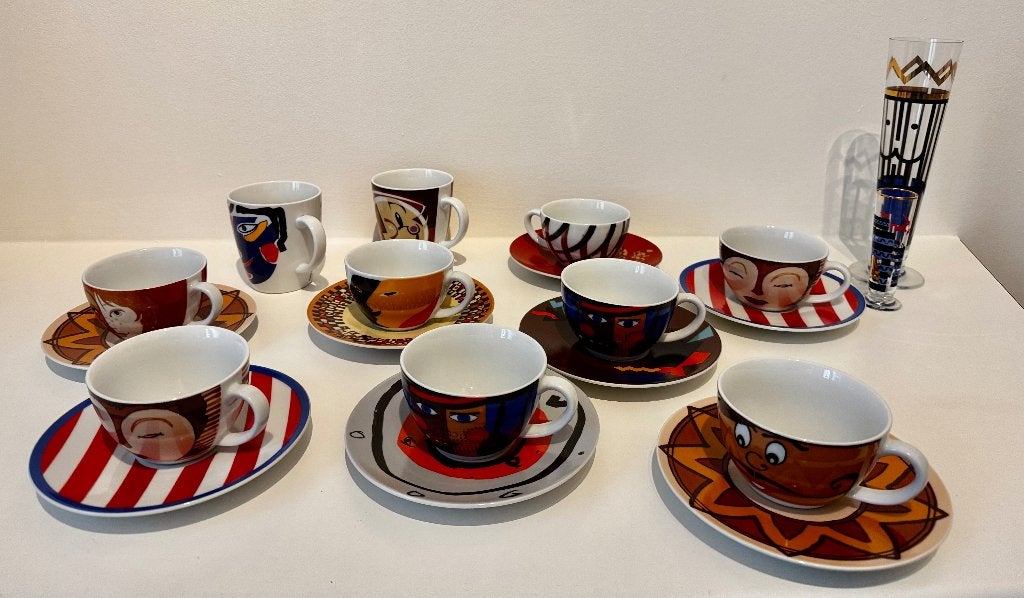 KOFFIE SERVIES - RITZENHOFF - AMORE MIO, Ophalen, Zo goed als nieuw, Modern, Kop(pen) en/of Schotel(s)