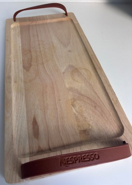Nespresso Rubberwood dienblad, Ophalen of Verzenden, Hout, Dienblad