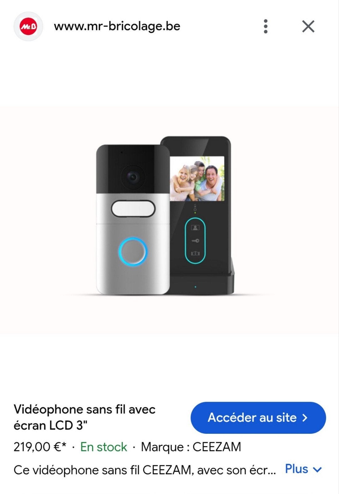 vidéophone sans fil avec écran LCD . Neuf. 130€ au lieu 219€, Enlèvement ou Envoi, Caméra intégrée, Neuf, Sans fil