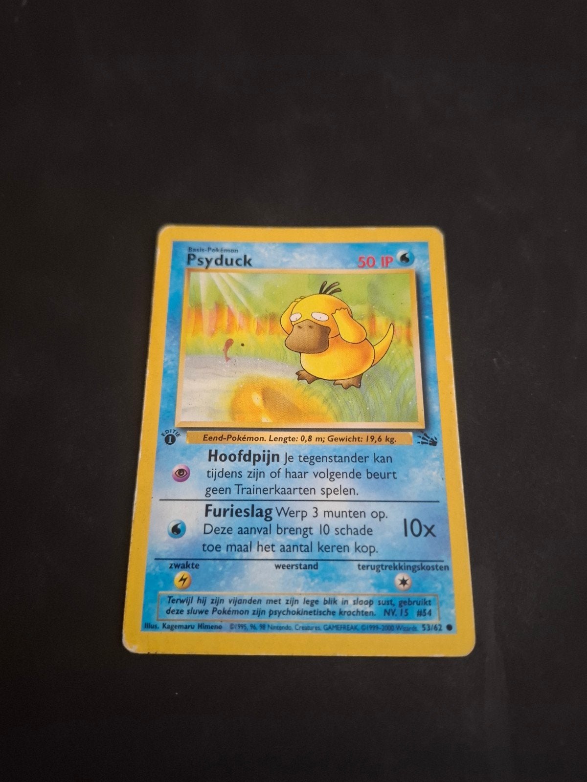 Pokémon Kaart: Psyduck (Nederlands, 53/62), Ophalen of Verzenden