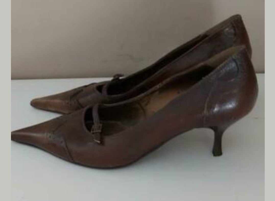 Prachtige pumps 40...Linea Loressi, Pumps, Bruin, Ophalen of Verzenden, Zo goed als nieuw