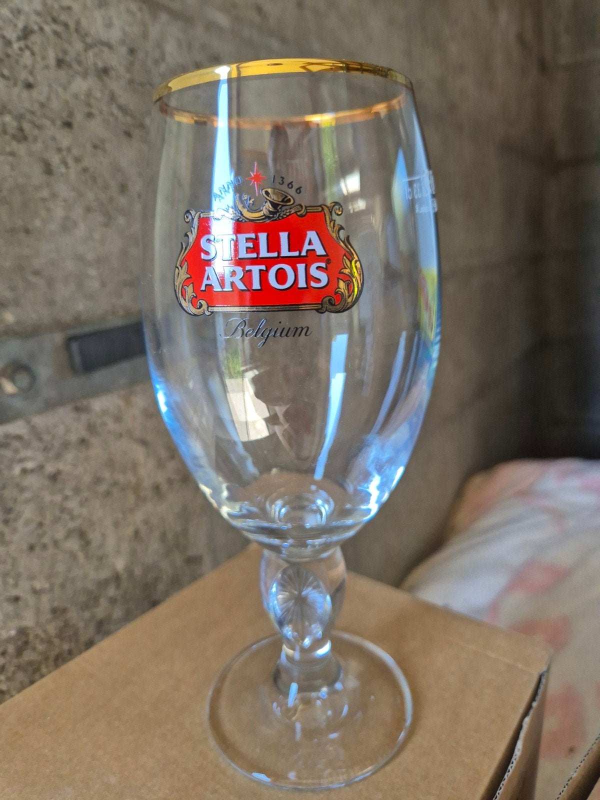 Stella Artois glazen op voet 33 cl, Verzamelen, Biermerken, Ophalen of Verzenden, Stella Artois