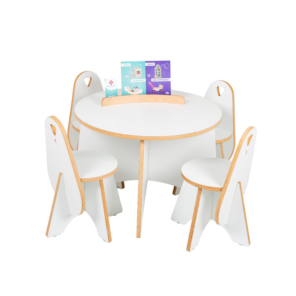 Kindertafel met stoelen. Ronde tafel Apollo met twee stoelen, Ophalen of Verzenden, Nieuw, Tafel(s) en Stoel(en)