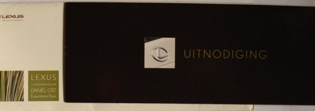 Lexus gamma uitnodiging 2007 Brochure Catalogue Prospekt, Envoi, Neuf, Toyota
