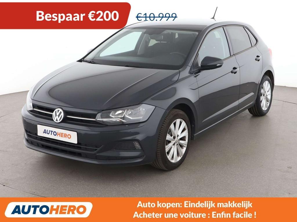 Volkswagen Polo 1.0 Comfortline (bj 2018), Auto's, Voorwielaandrijving, Stof, Gebruikt, Zwart