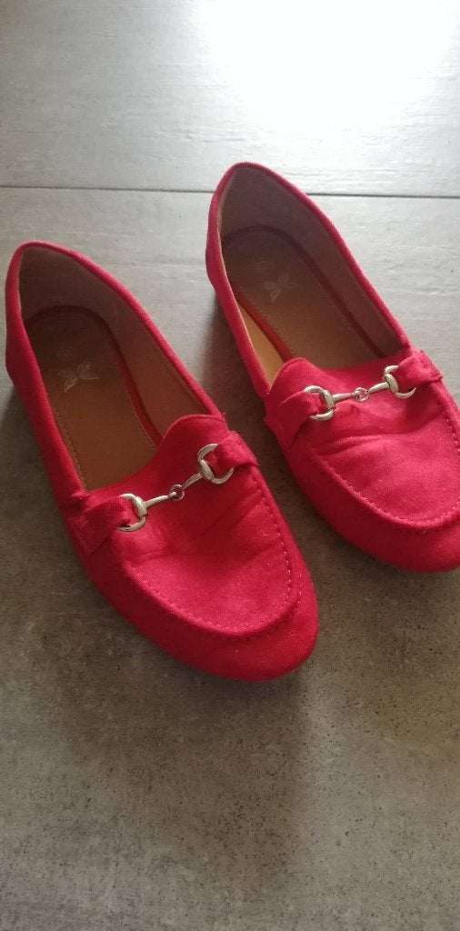 Rode ballerina's  maat 39, Gedragen, Rood, Ballerina's, Ophalen of Verzenden