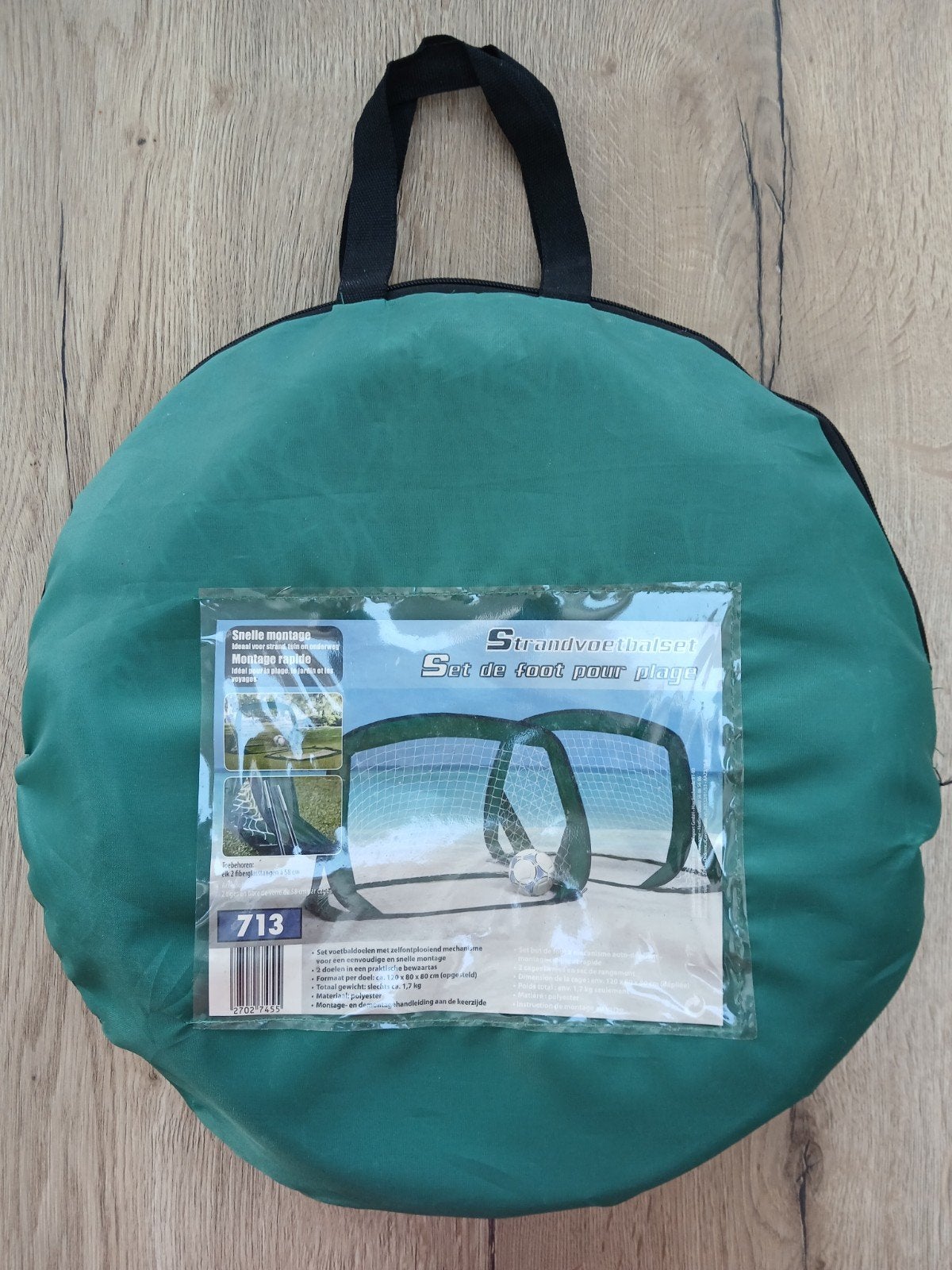 Set de football de plage : 2 buts dans un sac de rangement, Enlèvement ou Envoi, Comme neuf, Set