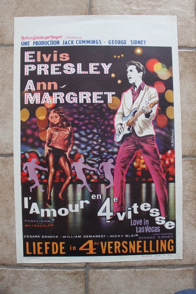 filmaffiche Elvis Presley Viva Las Vegas 1964 filmposter, Verzamelen, Rechthoekig Staand, Ophalen of Verzenden, Zo goed als nieuw