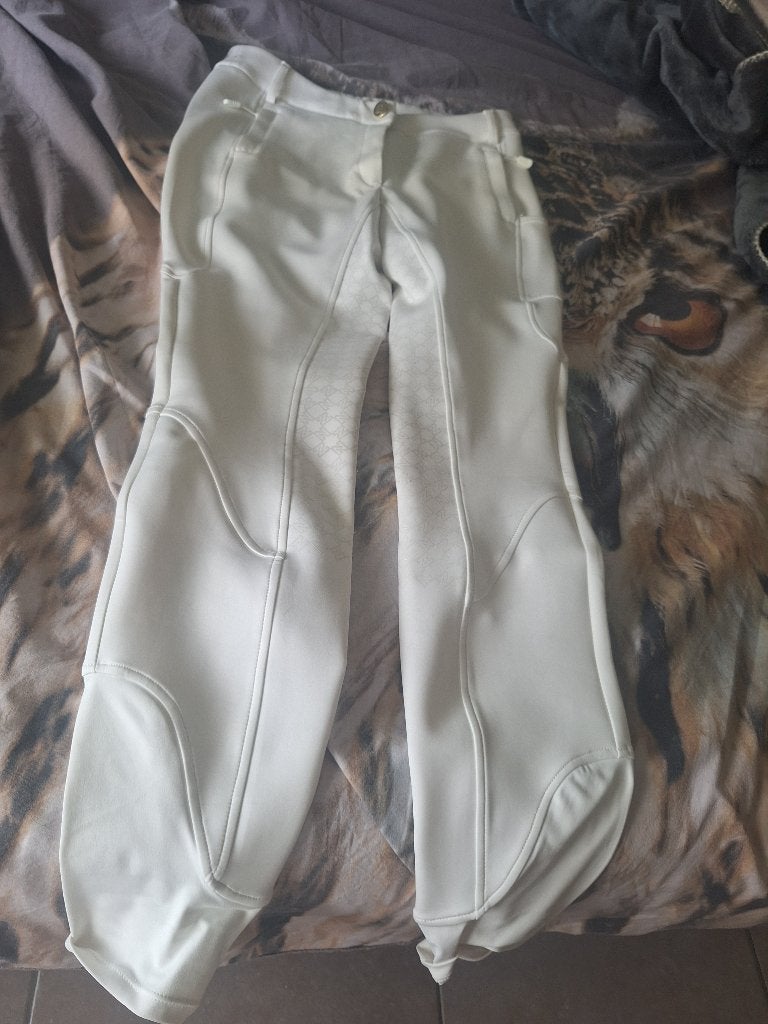 Witte Paardrijbroek, Dieren en Toebehoren, Paardrijkleding, Dressuur, Zo goed als nieuw, Overige maten, Epplejeck