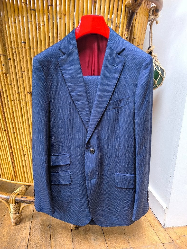 Suitsupply tweedelig pak, jas en broek maat 48, marineblauw, Ophalen of Verzenden, Zo goed als nieuw, Suitsupply, Maat 48/50 (M)