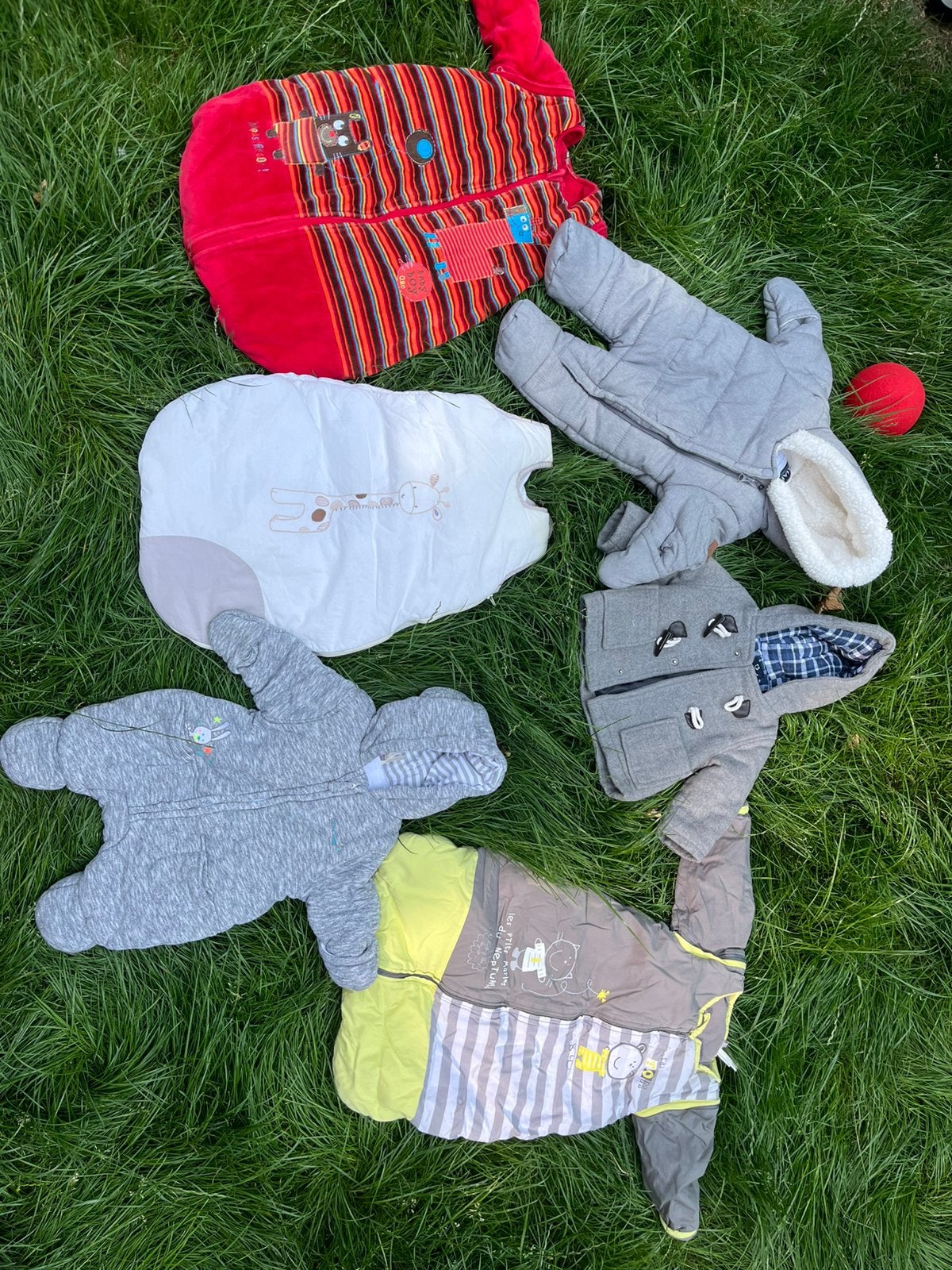 Lot de combinaison, manteau et sac de couchage chaud, Enlèvement, Comme neuf