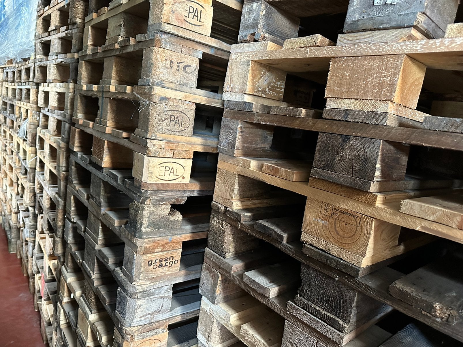 Euro pallets, Ophalen, Gebruikt