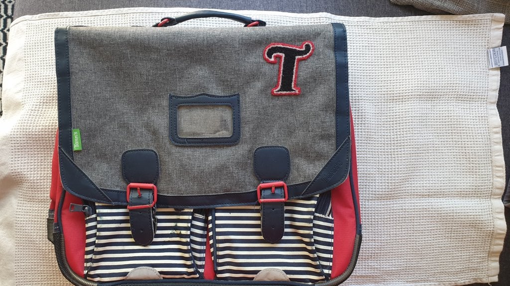 Grand cartable Tann’s - Primaire - Gris, bleu, rouge, Enlèvement ou Envoi, 30 à 40 cm, Comme neuf, Bleu