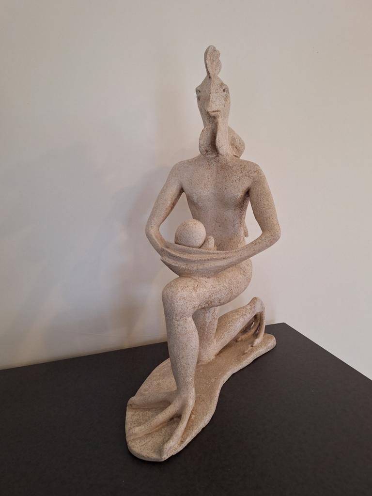 Keramisch kunstbeeld Albert Beirnaert,gesigneerd, Ophalen