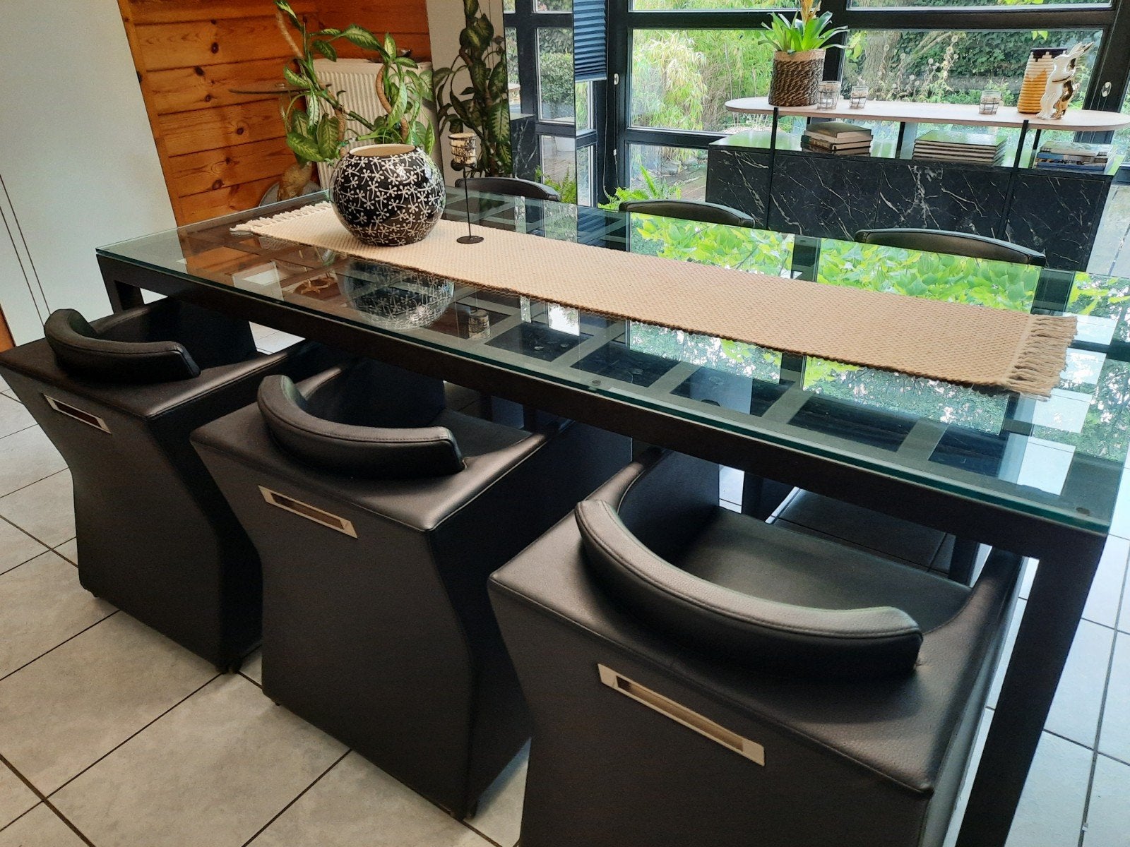 prachtige eetkamertafel met 6 stoelen, Maison & Meubles, Enlèvement, Comme neuf, Hedendaags modern, 6 à 8 chaises