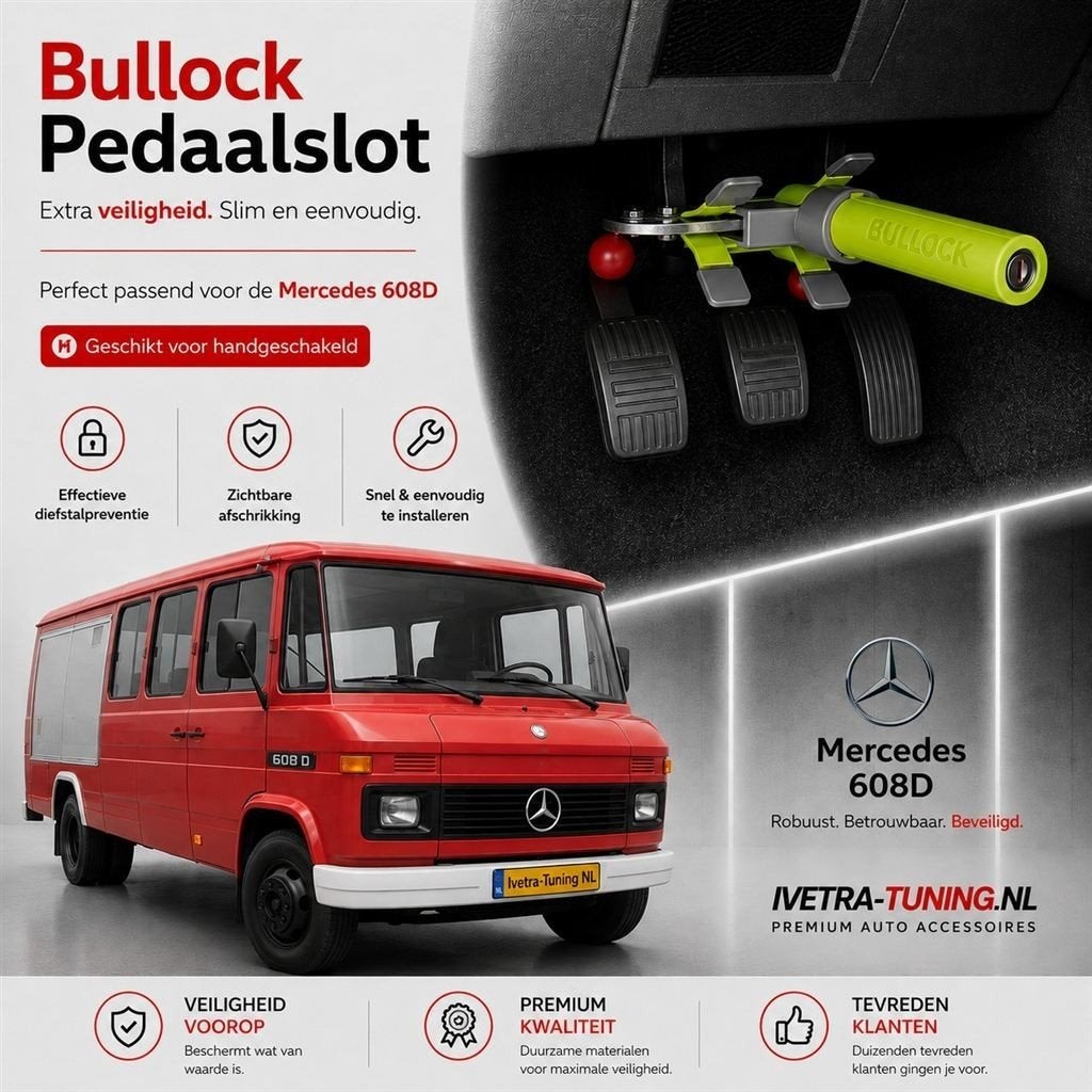 Pedaalslot Mercedes Benz 608D | Beveiliging Mercedes 608D, Ophalen of Verzenden, Nieuw