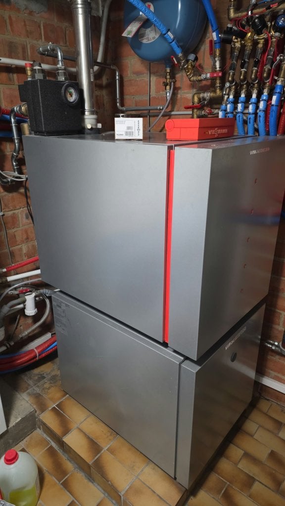 Viessmann Vitoladens 300 + boiler 130 L – perfect werkend, Bricolage & Construction, Plus de 10 ans, Boiler, Enlèvement, Utilisé