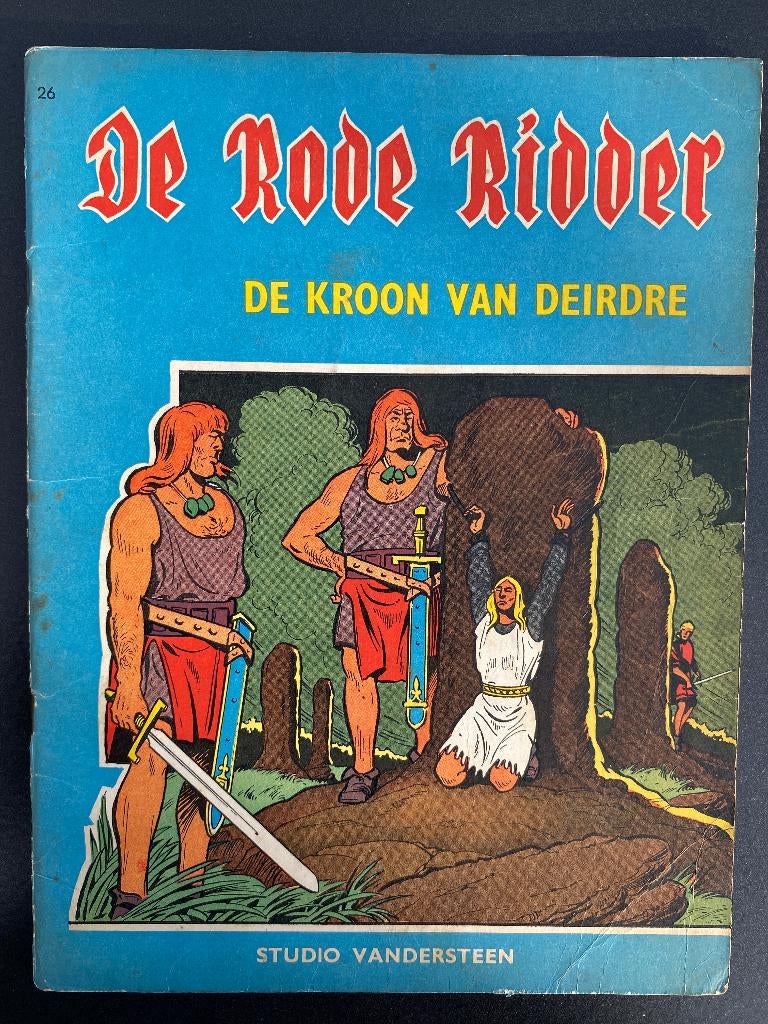DE RODE RIDDER - ONGEKLEURDE REEKS -  De kroon van Deirdre, Boeken, Gelezen, Willy Vandersteen, Eén stripboek, Ophalen of Verzenden