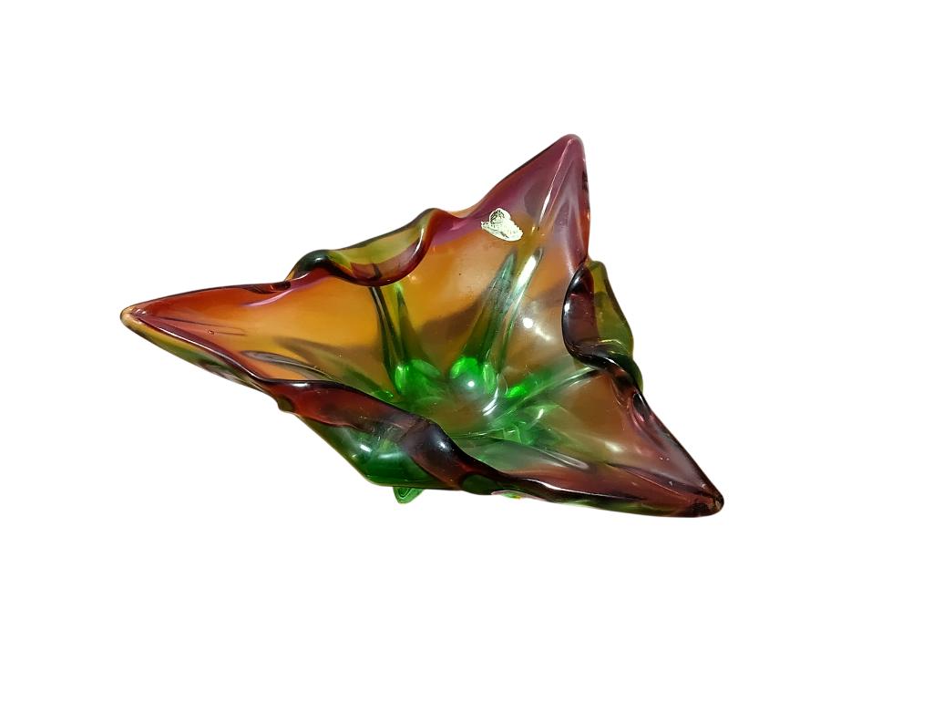 Bol décoratif en cristal de Venise 19cm H 6cm vintage 1970, Antiquités & Art, Enlèvement
