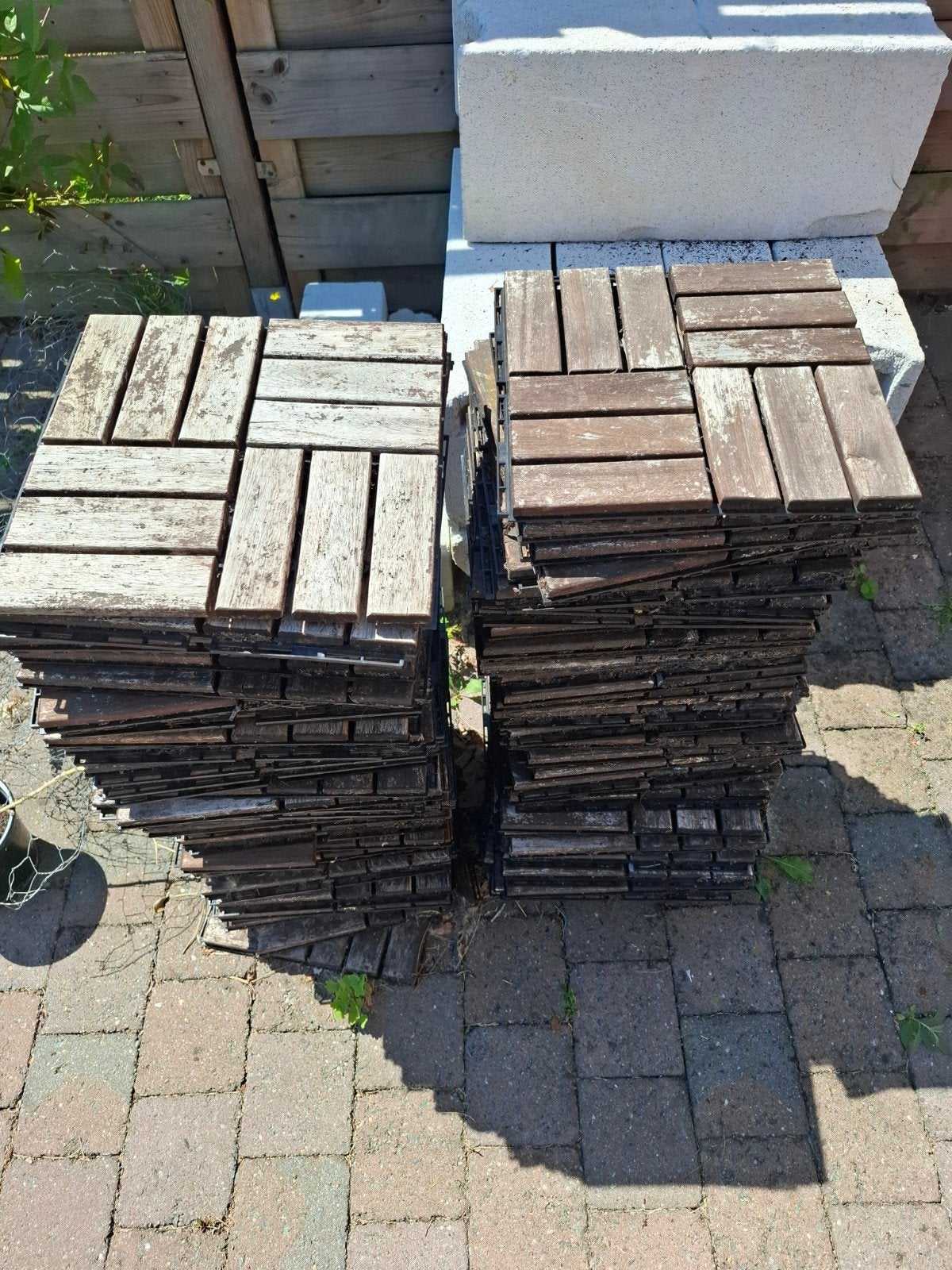 houten terras tegeltjes - 30 op 30 - 80 stuks, Tuin en Terras, Ophalen