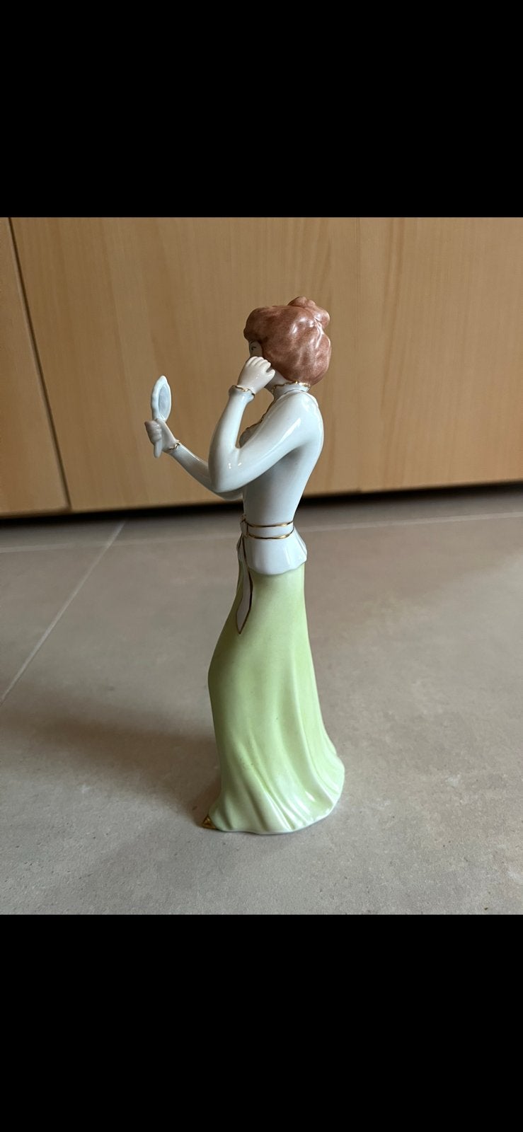 Dame met spiegel. Royal Dux, Enlèvement, Comme neuf