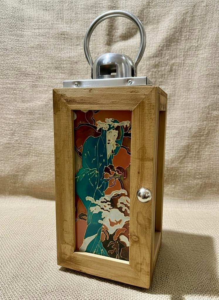 Lampe a vitrail Handmade Alphonse Mucha, Maison & Meubles, Lampes | Lampadaires, Comme neuf, Moins de 100 cm, Enlèvement