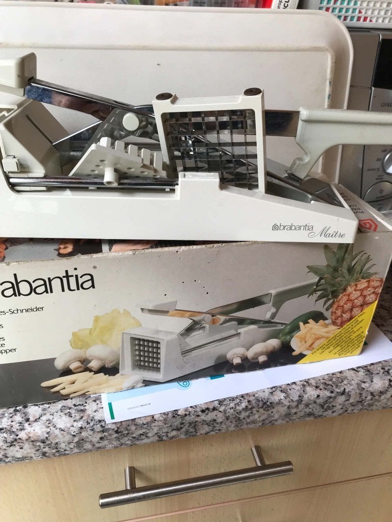 Coupe-frites / trancheuse Brabantia Maître, Enlèvement ou Envoi, Trancheuse, Comme neuf, Blanc