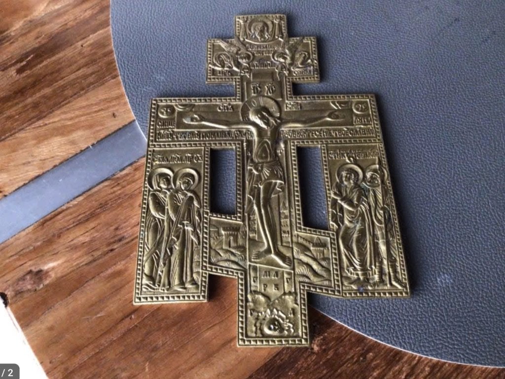 Russisch orthodox kruis, Antiek en Kunst, Ophalen of Verzenden