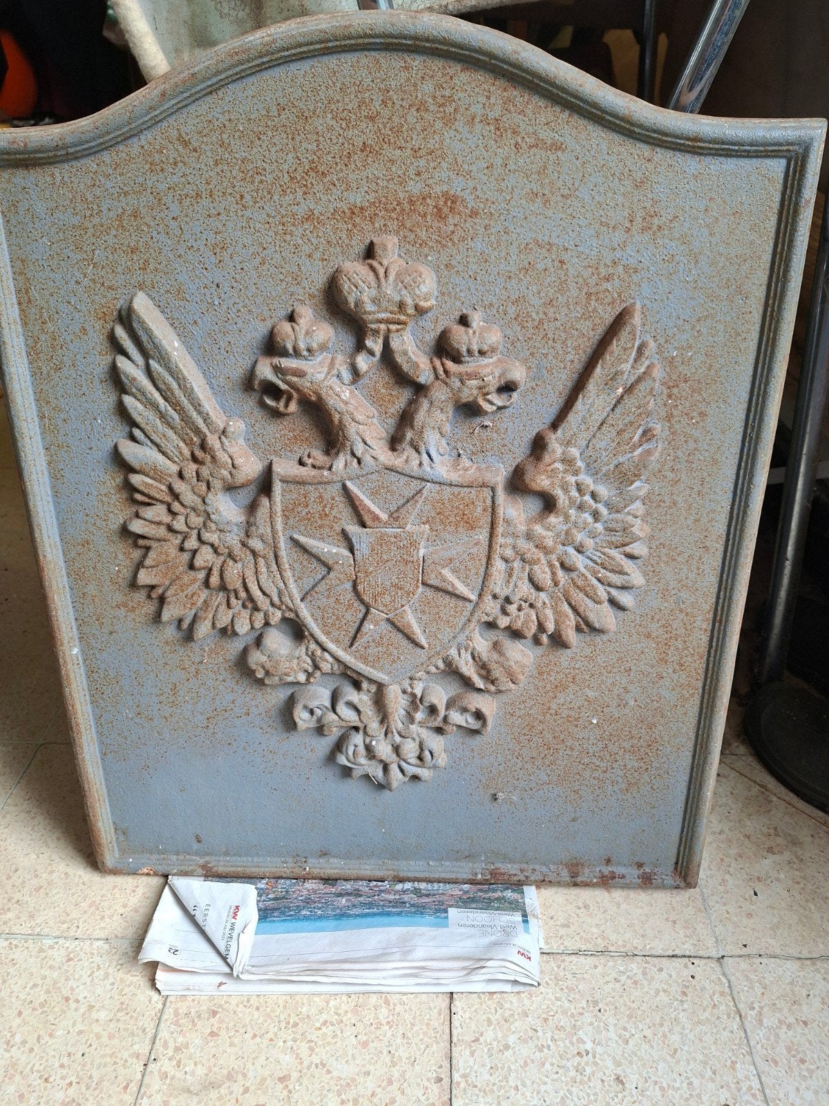 Gietijzeren Haardplaat 32 kg, Ophalen