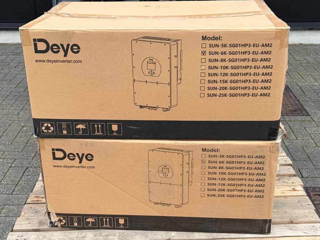 Hybride omvormer 6KW HV 3-fasig, Ophalen of Verzenden, Nieuw, Compleet systeem, 200 wattpiek of meer