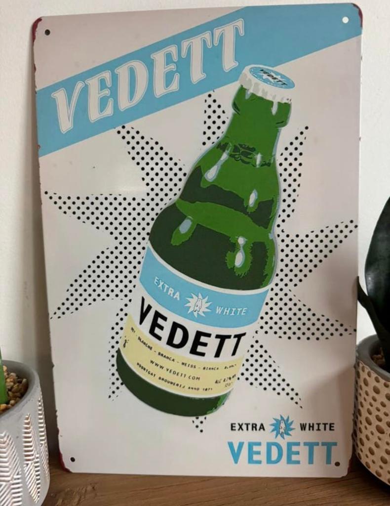 Panneau d'affichage en métal Vedett, Enlèvement ou Envoi, Neuf, Panneau publicitaire