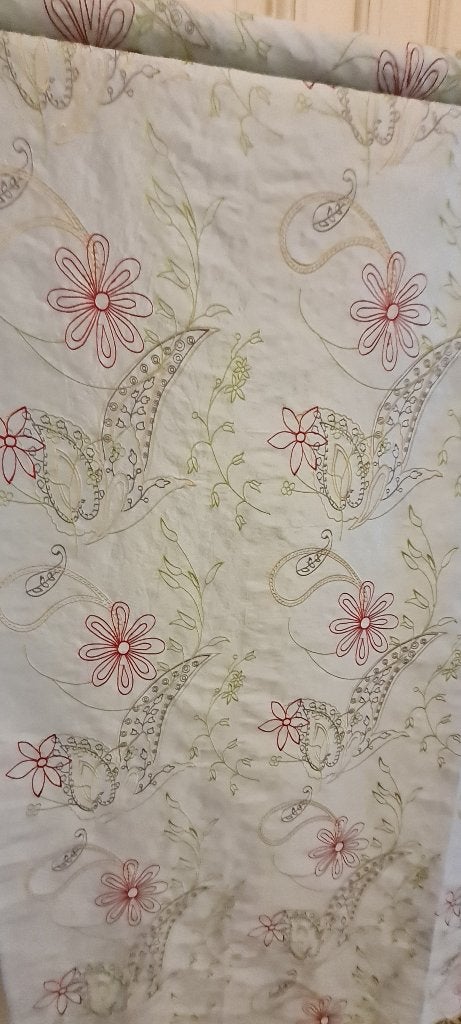 Oiseaux de paix brodés en soie 100% naturelle NOUVEAU, Neuf, Satin ou Soie, 120 cm ou plus, Bleu
